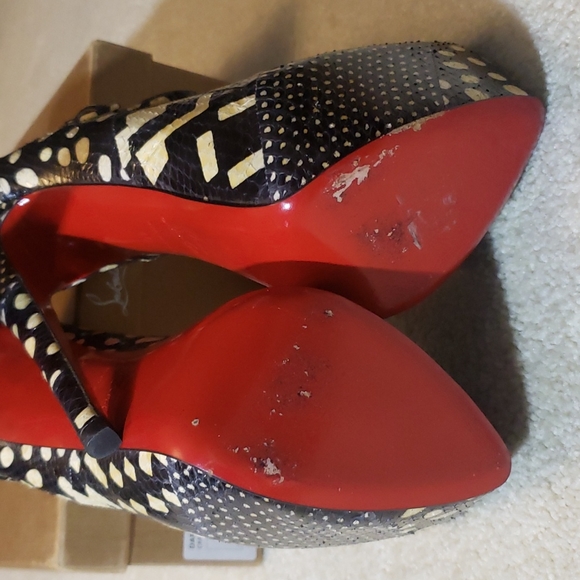 Christian Louboutin size 40 color black and white 100% AUTHENTIC - Picture 5 of 13